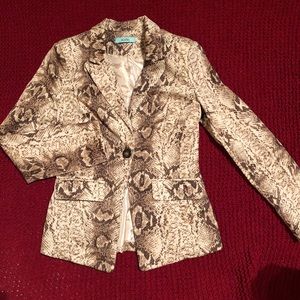 Snake print blazer